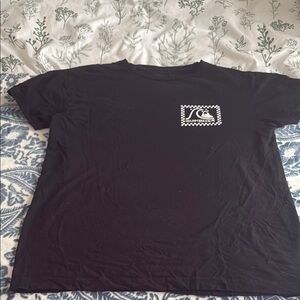 Quiksilver Black Tee with Logo Patch